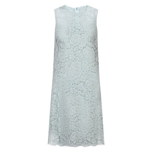 NWT DOLCE & GABBANA Mint Corded Lace Sleeveless Mini Dress 40 S - Picture 5 of 10